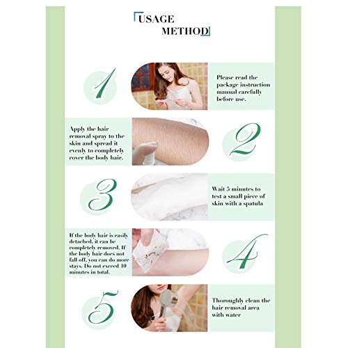 Hair Removal Spray, Gentle Painless Hair Stop Spray, Permanent Hair Removal S...