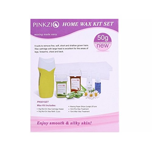 PINKZIO Roll On Waxing kit ,6-in-1 Body Waxing Kit for Hair Removal with Wax ...