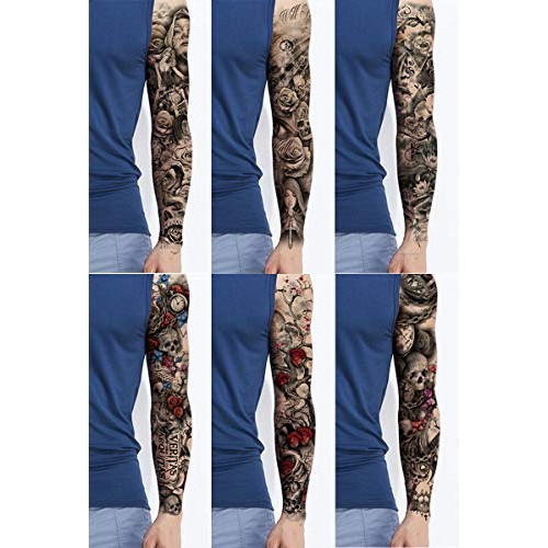 Full Arm Temporary Tattoo For Man Women L19“xW7”(12 Sheets)