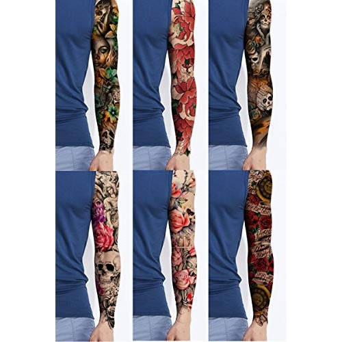Full Arm Temporary Tattoo For Man Women L19“xW7”(12 Sheets)