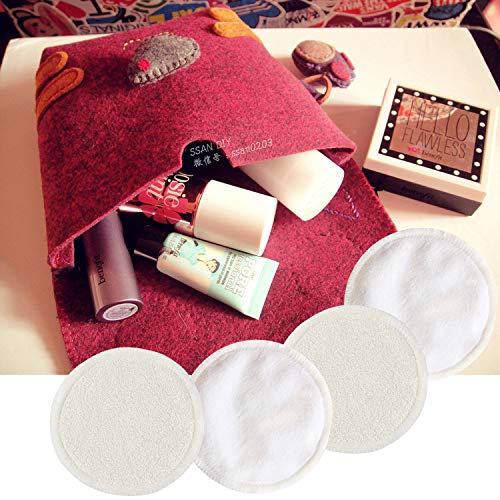 16 Pack Reusable Bamboo Makeup Remover Pads with Laundry Bag - 2 Layers 3.15i...