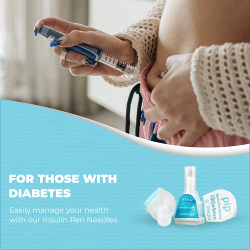 Pip Insulin Pen Needles (32G 4mm) 100 Pieces