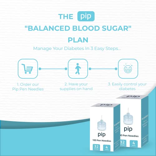 Pip Insulin Pen Needles (32G 4mm) 100 Pieces