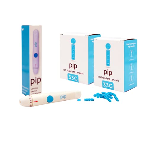 Pip Lancing Device & Standard Lancets Kit | 200 Piece Set