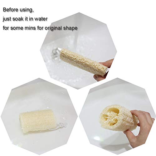 4" Natural Loofah Exfoliating Body Sponge Scrubber for Skin Care in Bath Spa ...