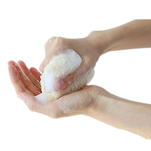 4" Natural Loofah Exfoliating Body Sponge Scrubber for Skin Care in Bath Spa ...