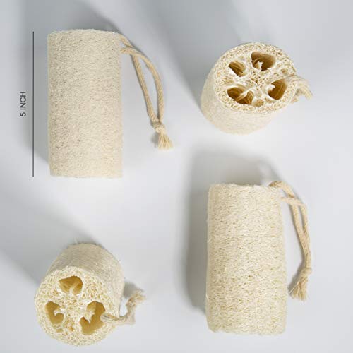 5" Natural Loofah Exfoliating Body Sponge Scrubber for Skin Care in Bath Spa ...