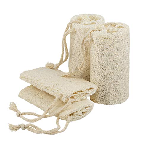 5" Natural Loofah Exfoliating Body Sponge Scrubber for Skin Care in Bath Spa ...