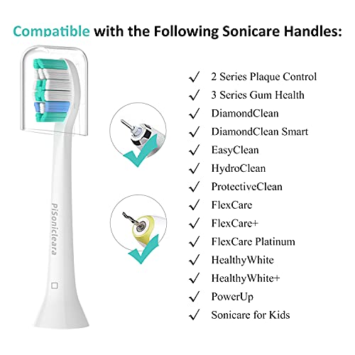 Pisonicleara Replacement Toothbrush Heads Compatible with Philips Sonicare(10...