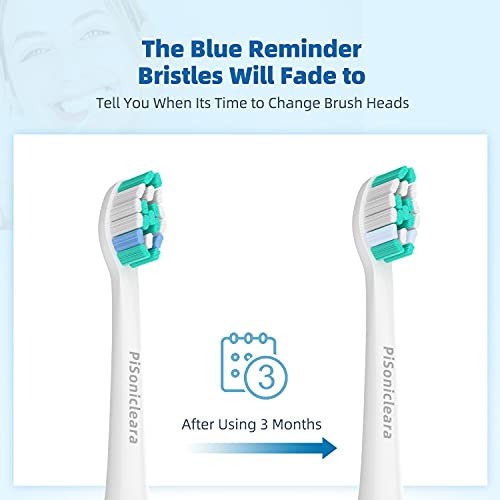 Pisonicleara Replacement Toothbrush Heads Compatible with Philips Sonicare(10...