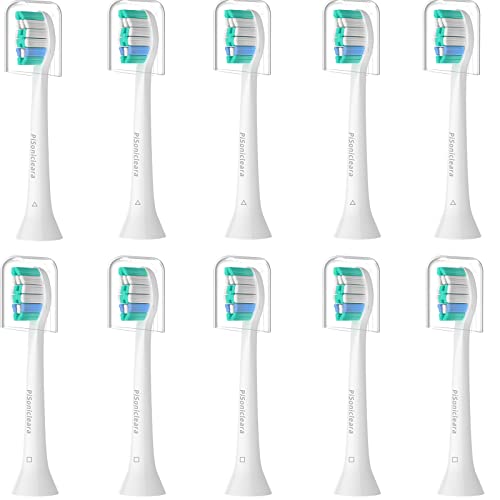 Pisonicleara Replacement Toothbrush Heads Compatible with Philips Sonicare(10...