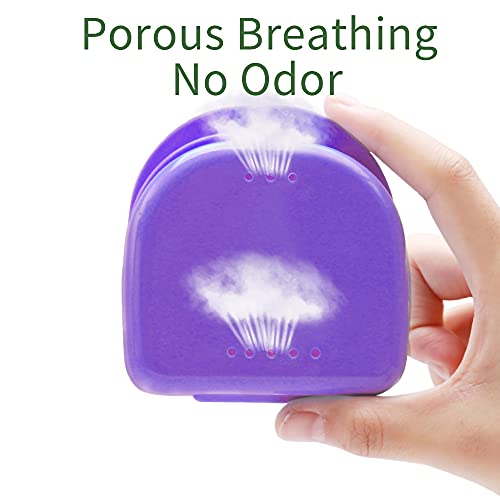 Denture Bath Case Cup with Denture Cleaner Brush & Retainer Holder Box, Compl...