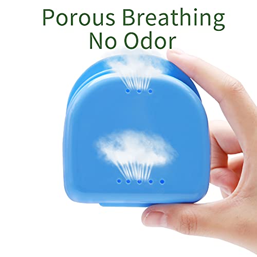 Retainer Case with Vent Holes, 3 Pack Orthodontic Mouth Guard Cases Cute Dent...