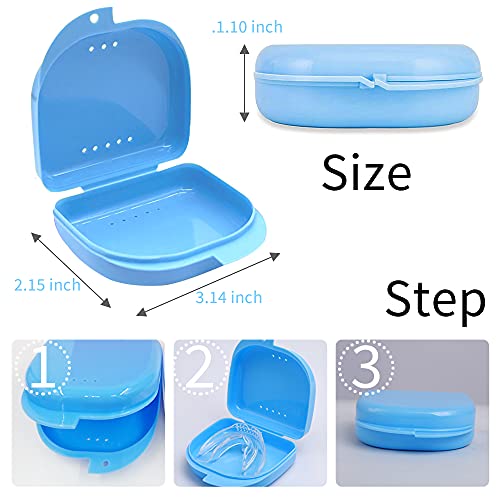 Retainer Case with Vent Holes, 3 Pack Orthodontic Mouth Guard Cases Cute Dent...