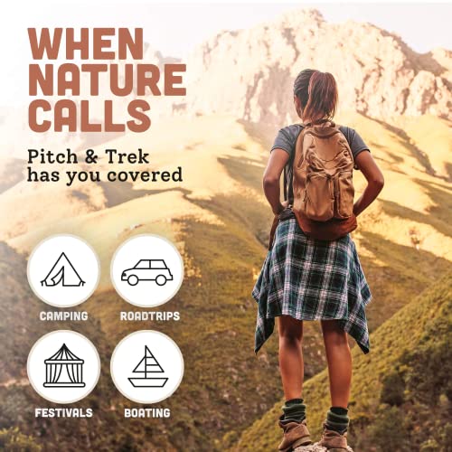 Pitch and Trek Female Urination Device - Silicone Standing Pee Funnel w/Discr...