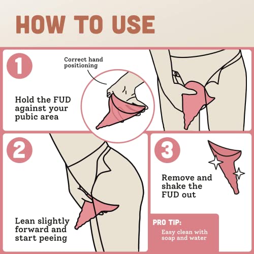 Pitch and Trek Female Urination Device - Silicone Standing Pee Funnel w/Discr...