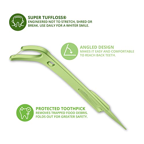 Plackers Back Teeth Micro Mint Dental Floss Picks, 75 Count