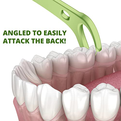 Plackers Back Teeth Micro Mint Dental Floss Picks, 75 Count