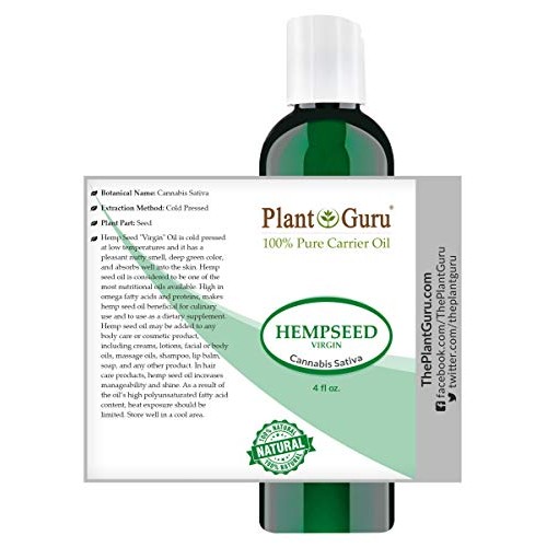 Hemp Seed Oil 4 oz. Virgin, Unrefined 100% Raw Pure Natural - Skin, Body And ...