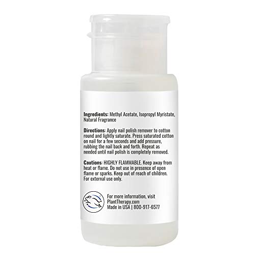 Plant Therapy Natural Acetone Free Nail Polish Remover 6 fl oz One Touch Disp...