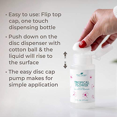 Plant Therapy Natural Acetone Free Nail Polish Remover 6 fl oz One Touch Disp...