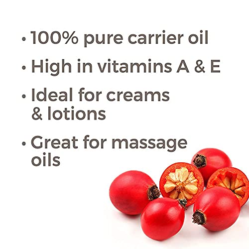 Plant Therapy Rosehip Extra Virgin Carrier Oil 4 oz Base Oil for Aromatherapy...
