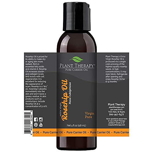 Plant Therapy Rosehip Extra Virgin Carrier Oil 4 oz Base Oil for Aromatherapy...