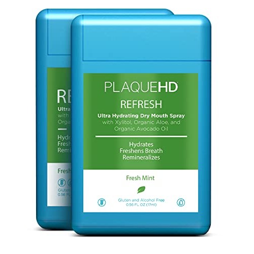 PlaqueHD® Dry Mouth Fresh Breath Spray Pocket size (Mint, 2 Pack)