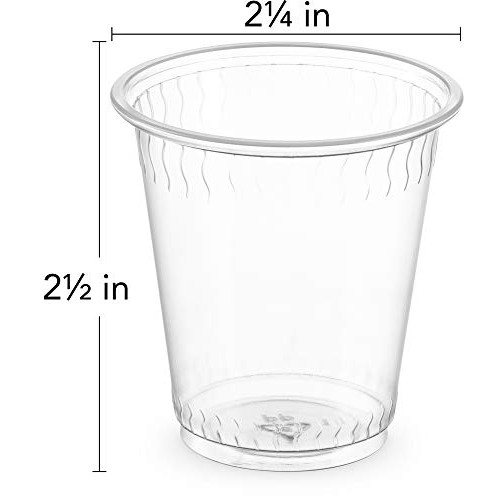 Plasticpro 3 oz Disposable Plasic Clear Drinking Cups [100 Count]