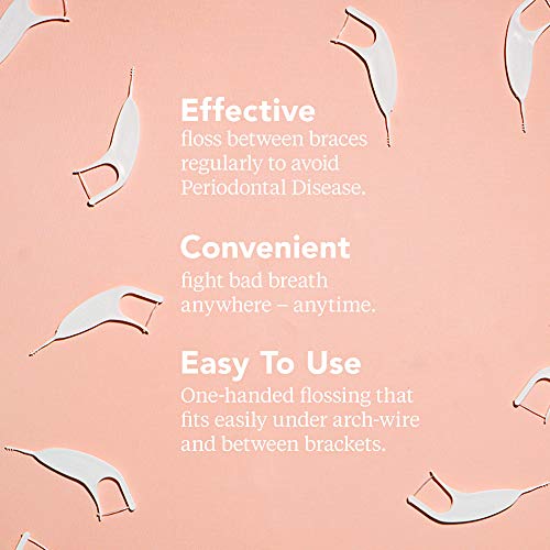Platypus Orthodontic Flossers- Dental Floss Picks for Braces, Fits Under Arch...