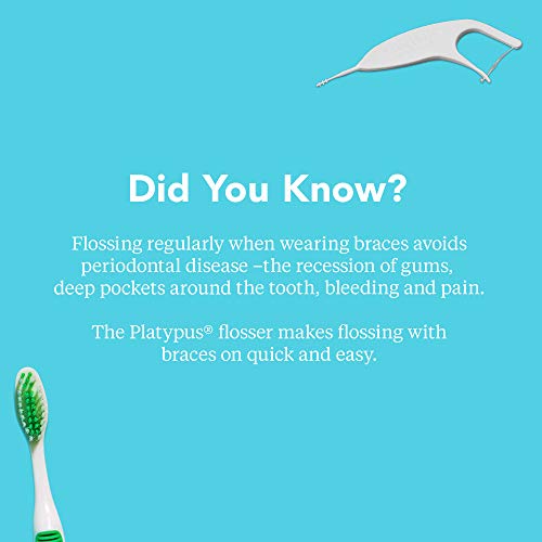 Platypus Orthodontic Flossers- Dental Floss Picks for Braces, Fits Under Arch...