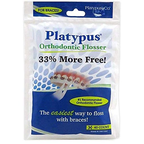 Platypus Orthodontic Flossers- Dental Floss Picks for Braces, Fits Under Arch...