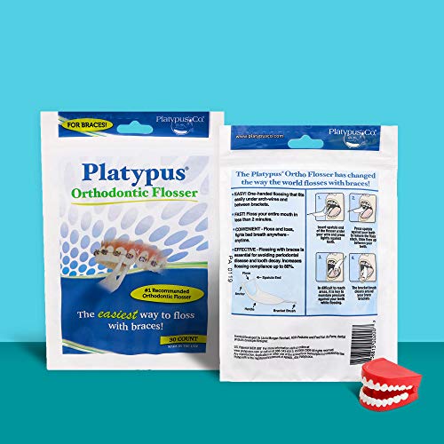 Platypus Orthodontic Flossers for Braces - Dental Floss Picks for Braces, Fit...