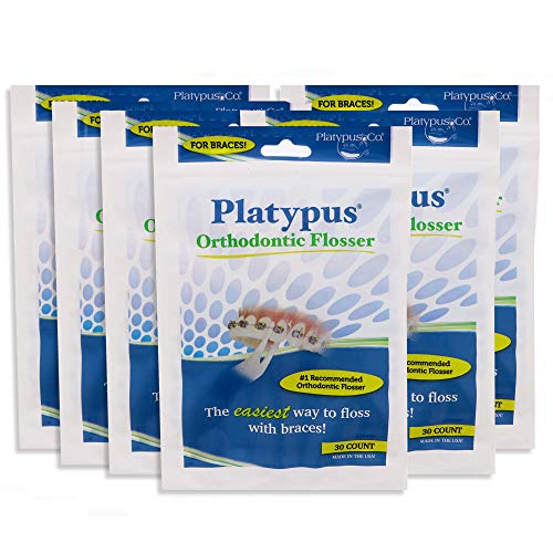 Platypus Orthodontic Flossers for Braces- Unique Structure Fits Under Arch Wi...