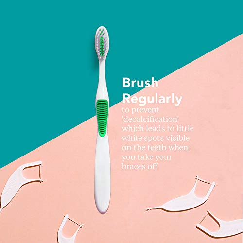 Platypus Orthodontic Toothbrush for Braces - Soft Bristle Braces Toothbrush, ...