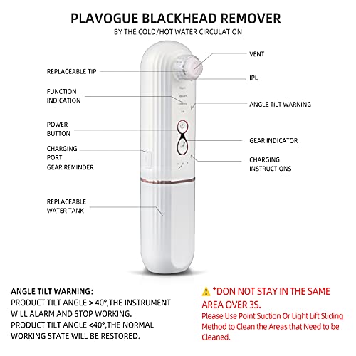 Blackhead Remover Pore Vacuum,Electric Acne Comedone Extractor with Blue Ligh...