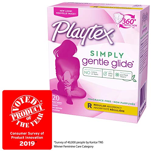 Playtex Gentle Glide Tampons with Triple Layer Protection, Regular, Unscented...