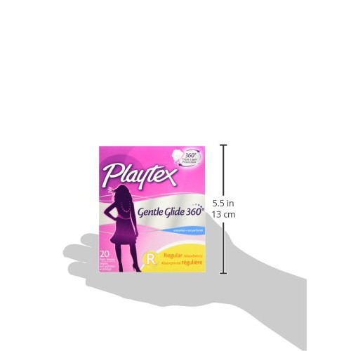 Playtex Gentle Glide Tampons with Triple Layer Protection, Regular, Unscented...