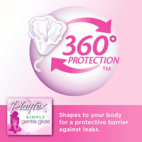 Playtex Simply Gentle Glide Unscented Tampons, Super Plus Absorbency, 36 Coun...