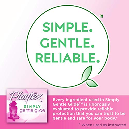 Playtex Simply Gentle Glide Unscented Tampons, Super Plus Absorbency, 36 Coun...