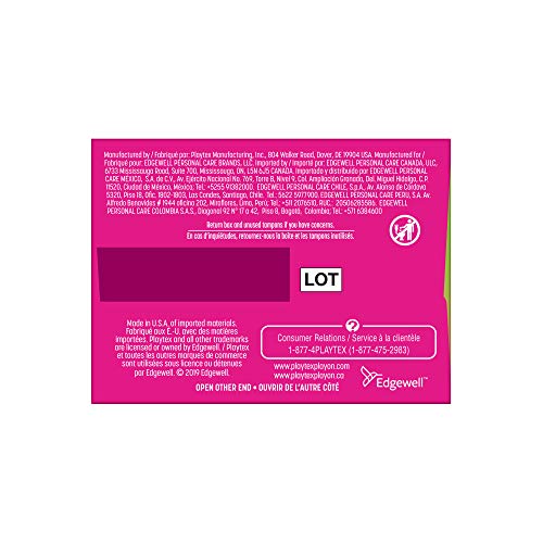 Playtex Sport Compact Tampons Super Absorbency, Unscented, 18 Count