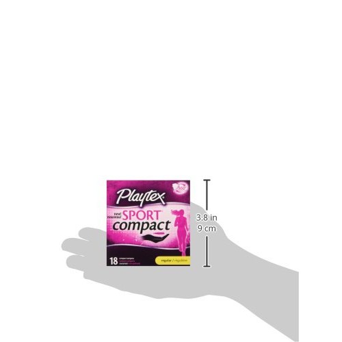 Playtex Sport Regular Absorbency Compact Tampons with Flex-Fit Technology and...