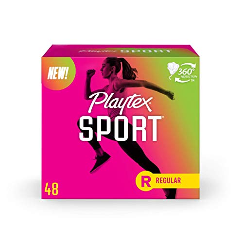 Playtex, Sport Tampons Regular Absorbency, White, Unscented, 48 Count