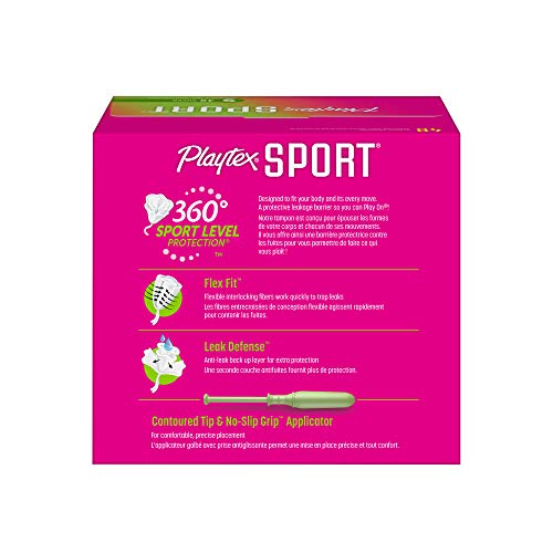 Playtex Sport Tampons Super Absorbency, White, Unscented, 48 Count
