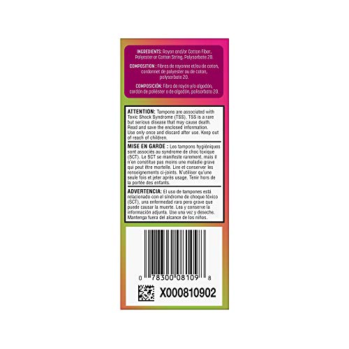 Playtex Sport Tampons with Flex-Fit Technology, Regular, Unscented - 18 Count