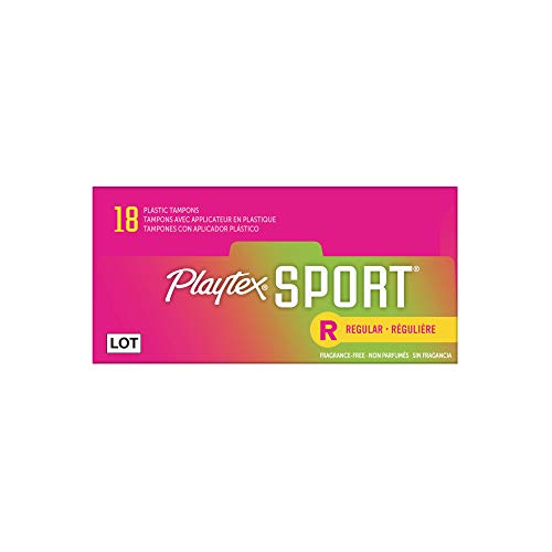 Playtex Sport Tampons with Flex-Fit Technology, Regular, Unscented - 18 Count