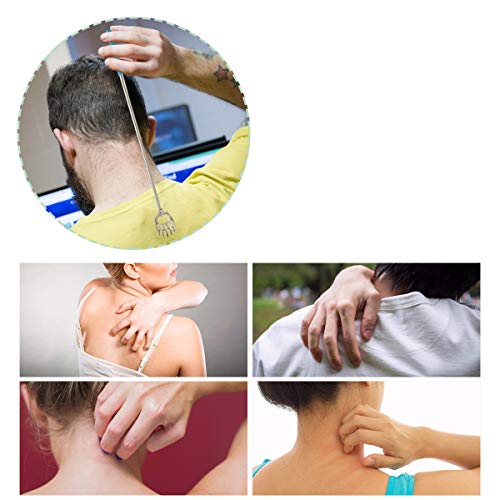 (4-Pack) Plazuria Portable Extendable Telescopic Bear Claws Metal Back Scratc...