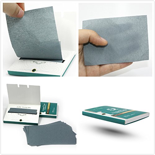 Natural Bamboo Charcoal Oil Absorbing Tissues - 100 Counts, Easy Take Out Des...