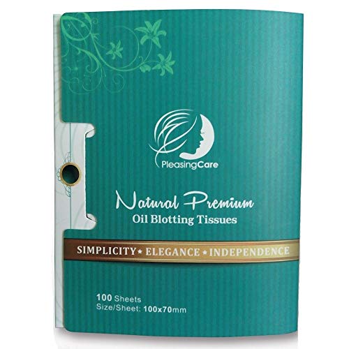 Natural Bamboo Charcoal Oil Absorbing Tissues - 100 Counts, Easy Take Out Des...