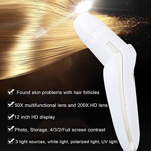 Skin Diagnosis Hair Analyzer, 12 Inch LCD Screen Scalp Hair Follicle Hair Ski...